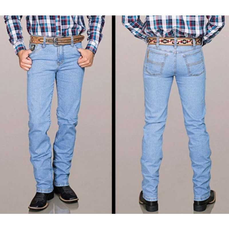 calça jeans delave masculina