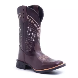 BOTA MASCULINA TEXANA TRIBAL - MARROM
