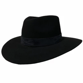 CHAPÉU LÃ PRETO COURO EC396 ELDORADO COMPANY