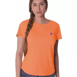 T-SHIRT FEMININA BÁSICA LARANJA 8037 OX HORNS
