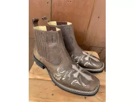 BOTINA BORDADA 5105/02 AREIA HELAZZA